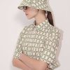 TARA JARMON Bob Ecru With Green Graphic Desing Bucket Hat Accessories