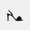 TARA JARMON Kerry Black Leather Strass Pumps Accessories