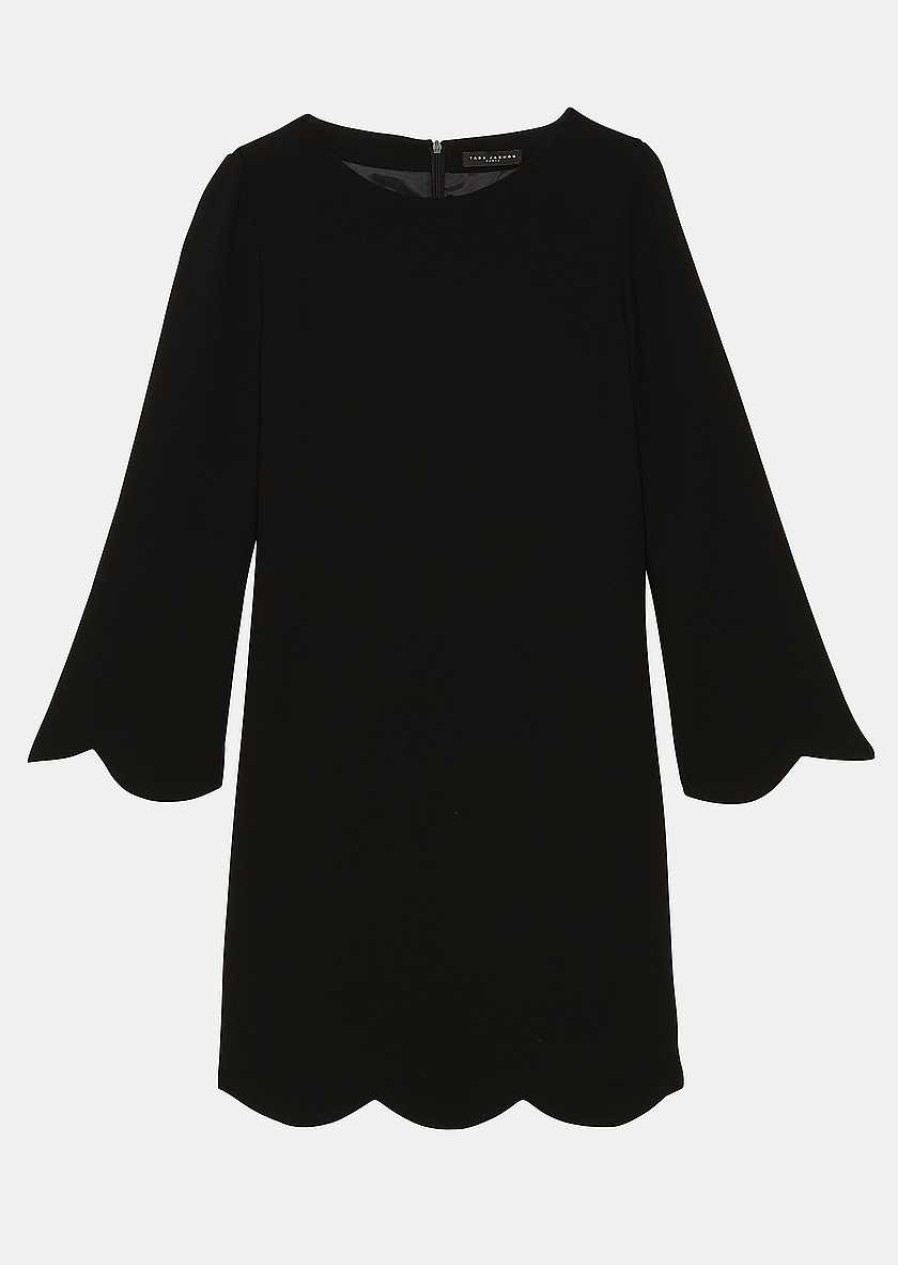 TARA JARMON Ruoda Black Dress In Crepe Dresses