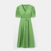 TARA JARMON Ranya Green Crisp Poplin Dress Dresses