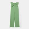 TARA JARMON Coeur Green Crepe Jumpsuit Dresses