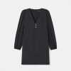 TARA JARMON Rolis Black Crepe Dress Dresses