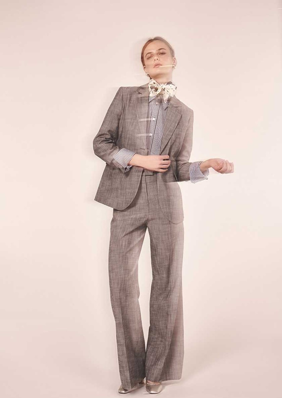 TARA JARMON Primavera Grey Suit Pants Jeans & Pants