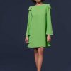 TARA JARMON Renato Green Crepe Dress Dresses