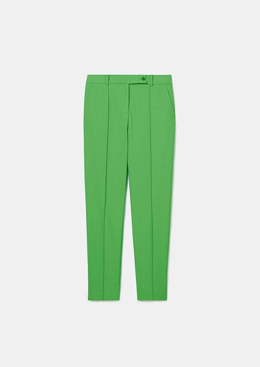 TARA JARMON Pascal Green Cold Wool Pants Jeans & Pants