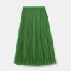 TARA JARMON Juillet Green Pleated Tulle Skirt Skirts & Shorts