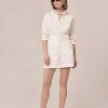 TARA JARMON Sylviane White Cotton Shorts Skirts & Shorts