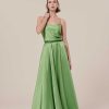 TARA JARMON Joya Green Satin Skirt Skirts & Shorts