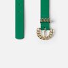 TARA JARMON Bella Green Leather Belt Accessories