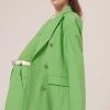 TARA JARMON Viola Green Cold Wool Suit Jacket Jackets & Coats