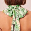 TARA JARMON Emeline Green Floral Printed Scarf Accessories