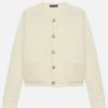 TARA JARMON Guest Ecru Mohair And Wool Knitted Cardigan Knitwears