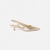 TARA JARMON Kaia Gold Metallic Leather Pumps Accessories