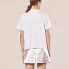 TARA JARMON Tarasunkey White Embroidered Cotton T-Shirt Tops