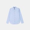 TARA JARMON Clarence Blue Poplin Shirt Tops