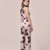 TARA JARMON Cecile Purple Flower Printed Jumpsuit Dresses