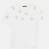 TARA JARMON White Taralove T-Shirt In Embroidered Cotton Tops