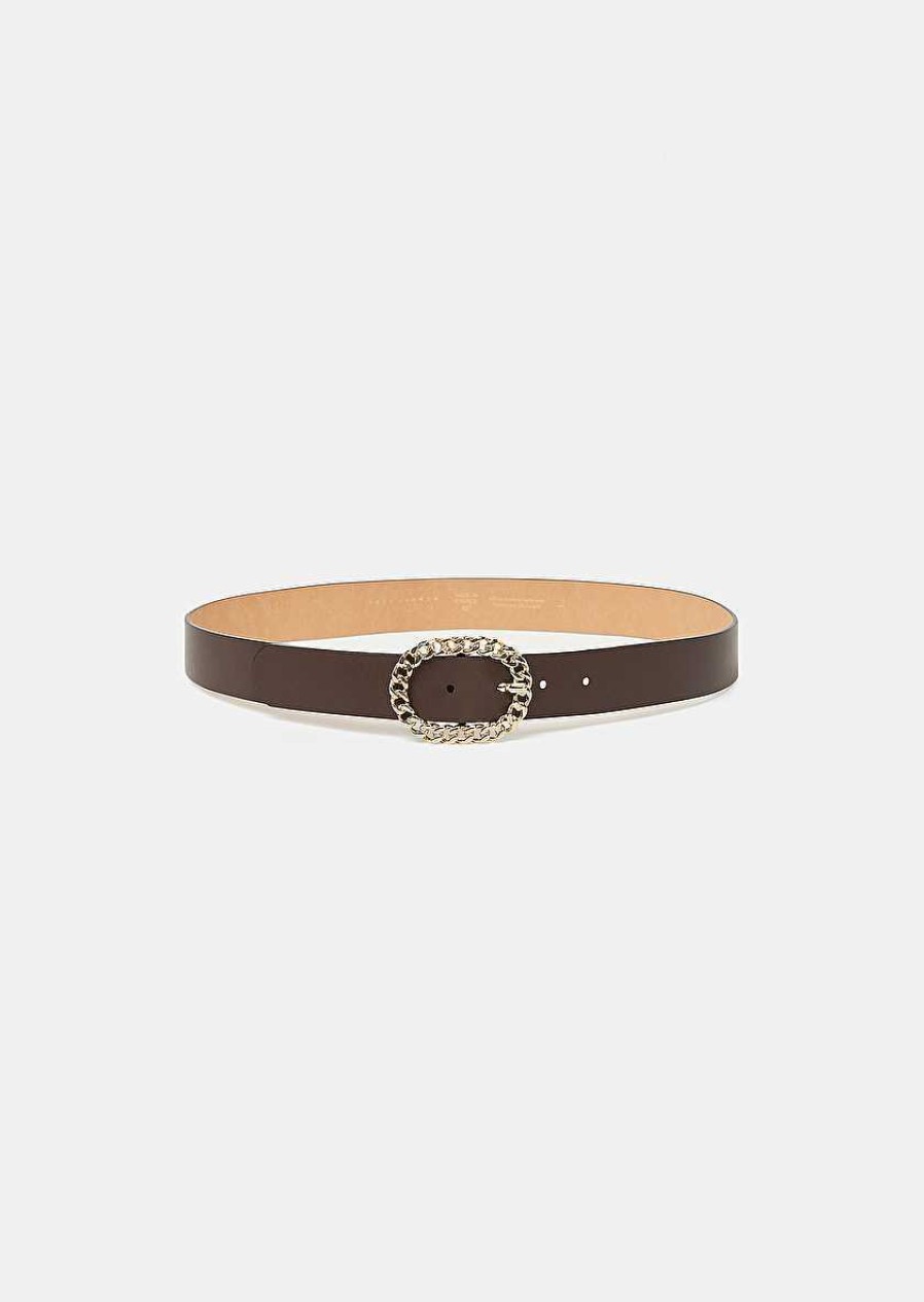 TARA JARMON Gigi Brown Leather Belt Accessories