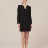 TARA JARMON Rhea Black Crepe Dress Dresses