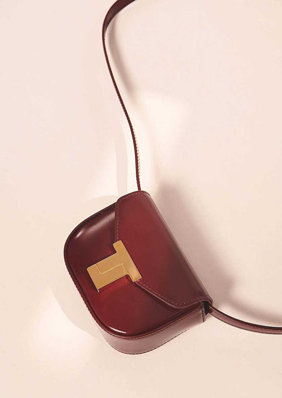 TARA JARMON 8 Bis Mini Burgundy Leather Bag Our Iconic