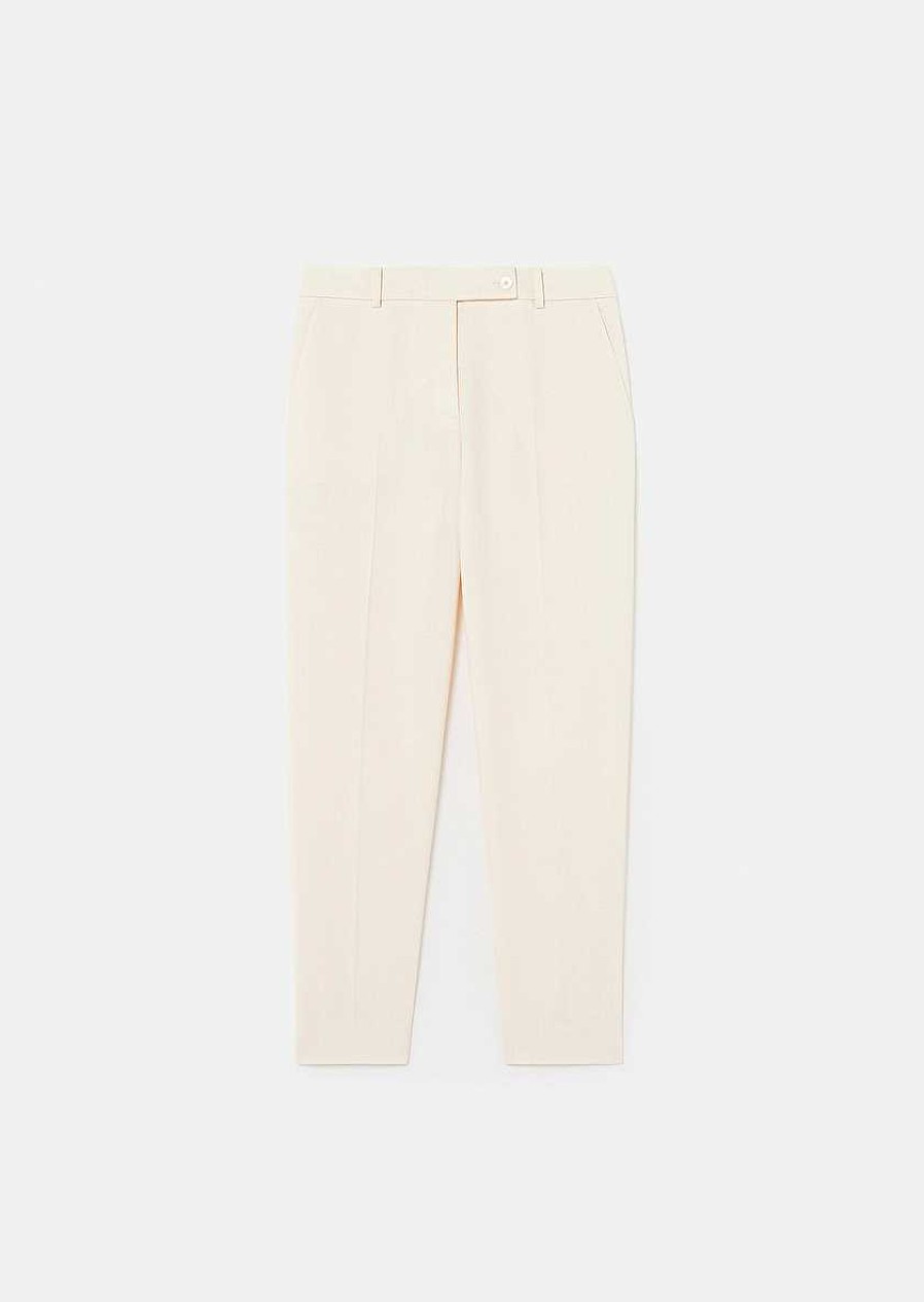 TARA JARMON Pascal Ecru Cold Wool Pants Jeans & Pants