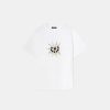 TARA JARMON Tarasun White Cotton T-Shirt Tops