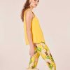 TARA JARMON Tabo Yellow Crepe Top Tops