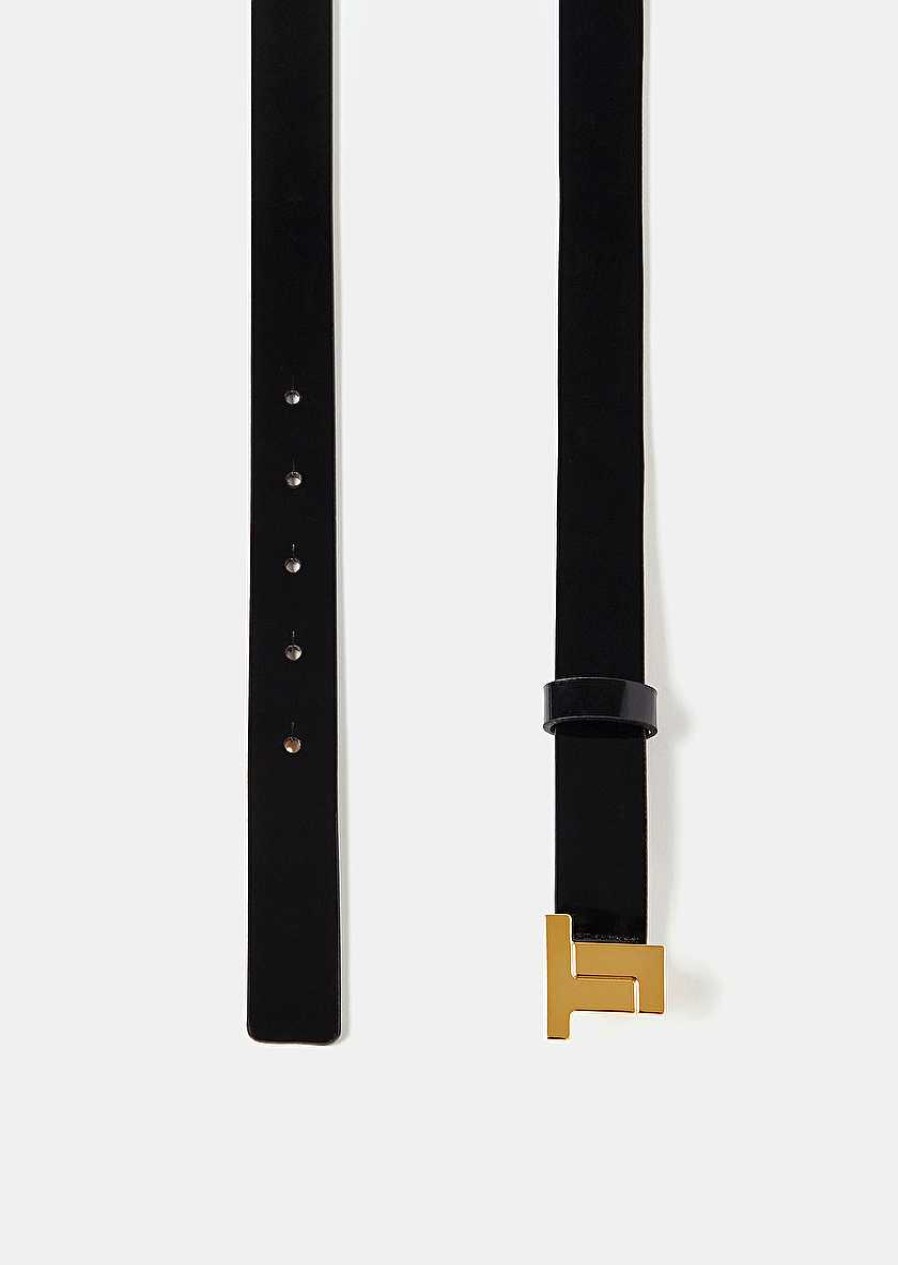 TARA JARMON 8 Bis Mini Black Leather Belt Accessories