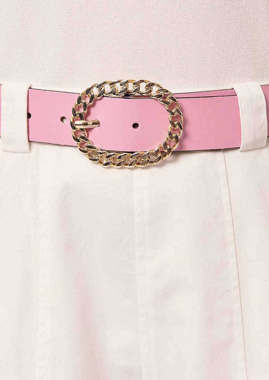 TARA JARMON Gigi Pink Leather Belt Accessories