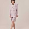 TARA JARMON Victoria Purple Cold Wool Suit Jacket Jackets & Coats