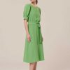 TARA JARMON Rillytis Green Crepe Dress Dresses