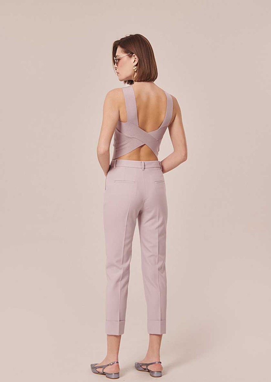 TARA JARMON Philippa Purple Cold Wool Pants Jeans & Pants