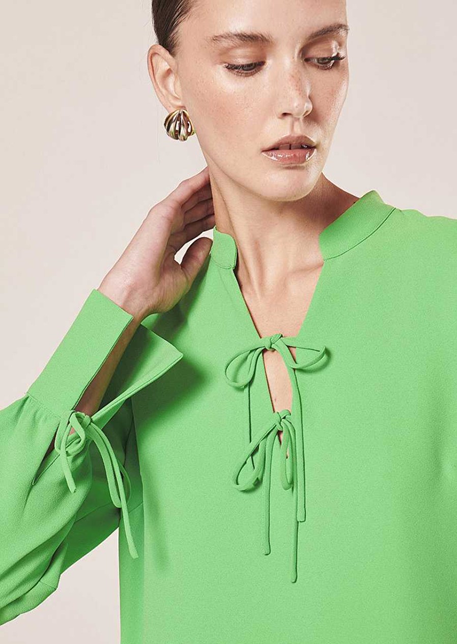 TARA JARMON Radiance Green Crepe Dress Dresses