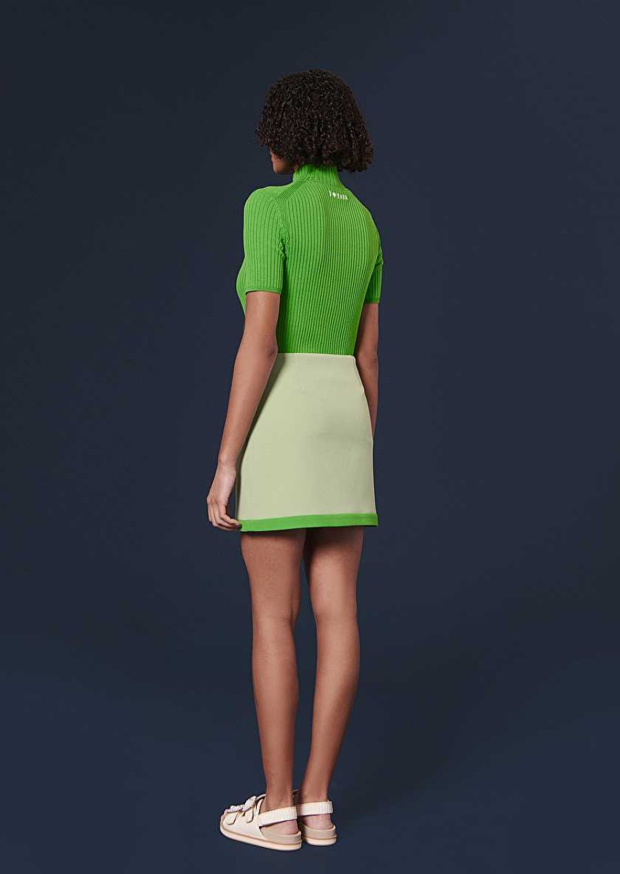 TARA JARMON Julianna Green Double Canvas Skirt Skirts & Shorts