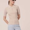 TARA JARMON Pam Beige Knit Top Knitwears