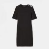 TARA JARMON Rayonnante Black Iridescent Cotton Dress Dresses