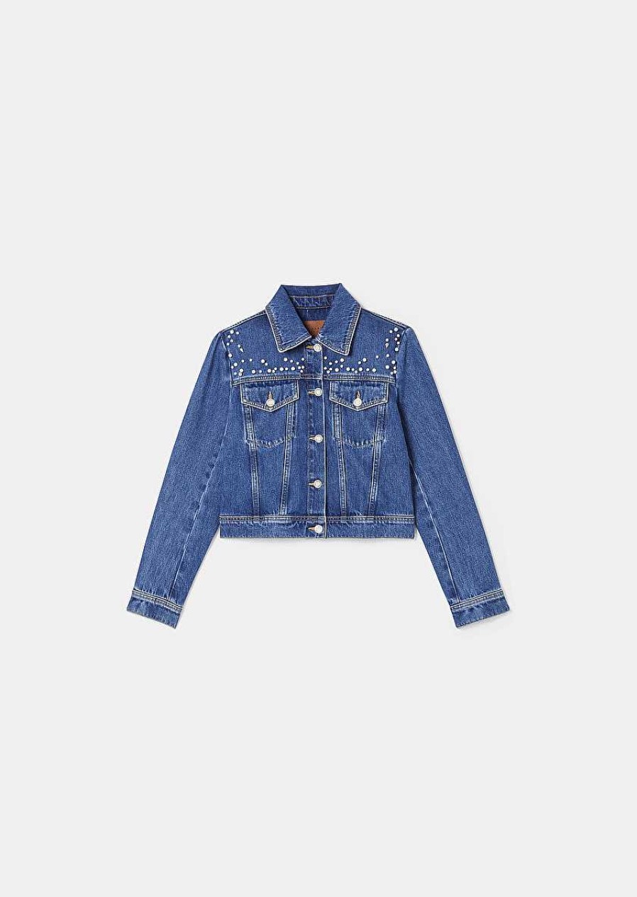 TARA JARMON Vicky Blue Denim Jacket Jackets & Coats