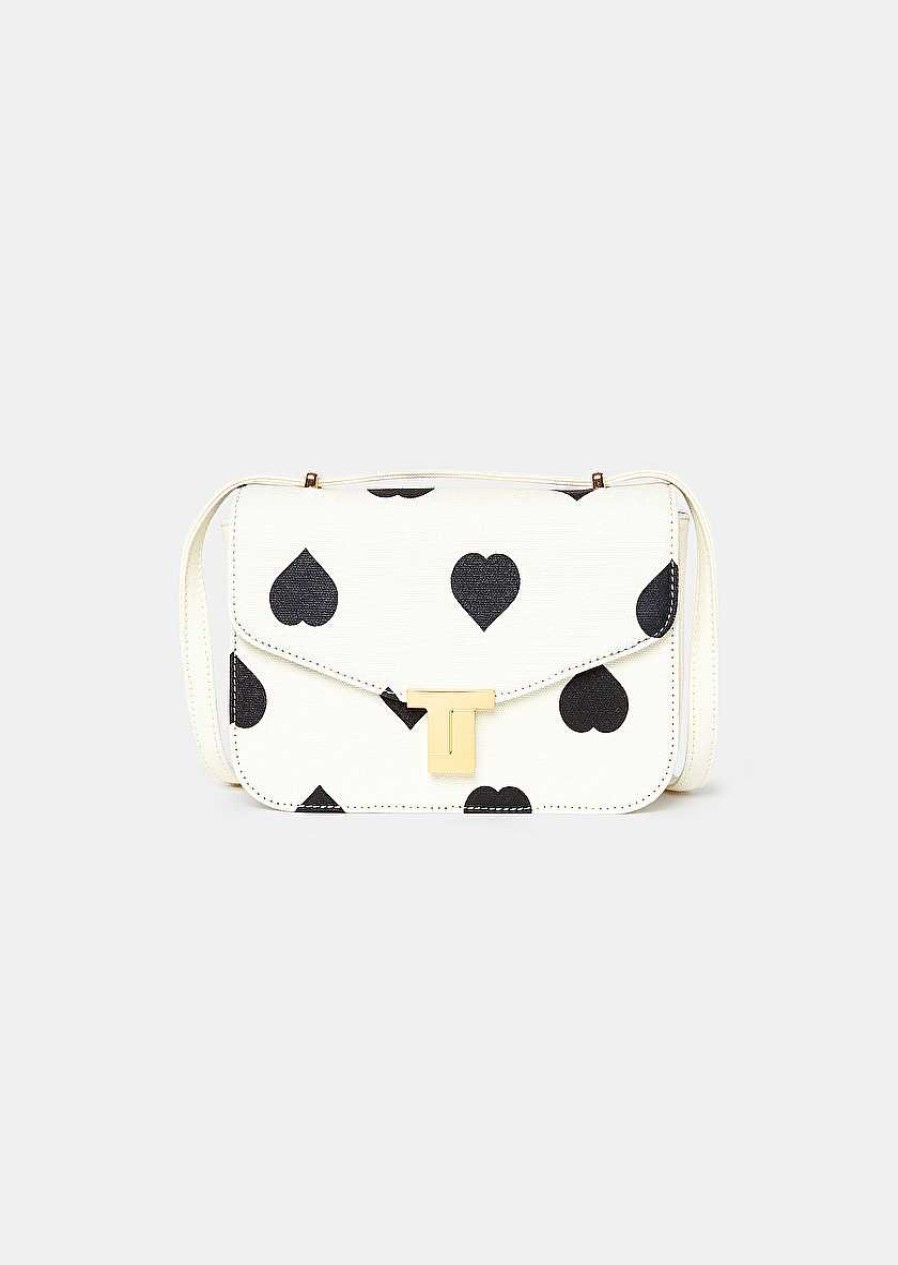 TARA JARMON 8 Bis Ecru With Black Polka Hearts Bag Our Iconic