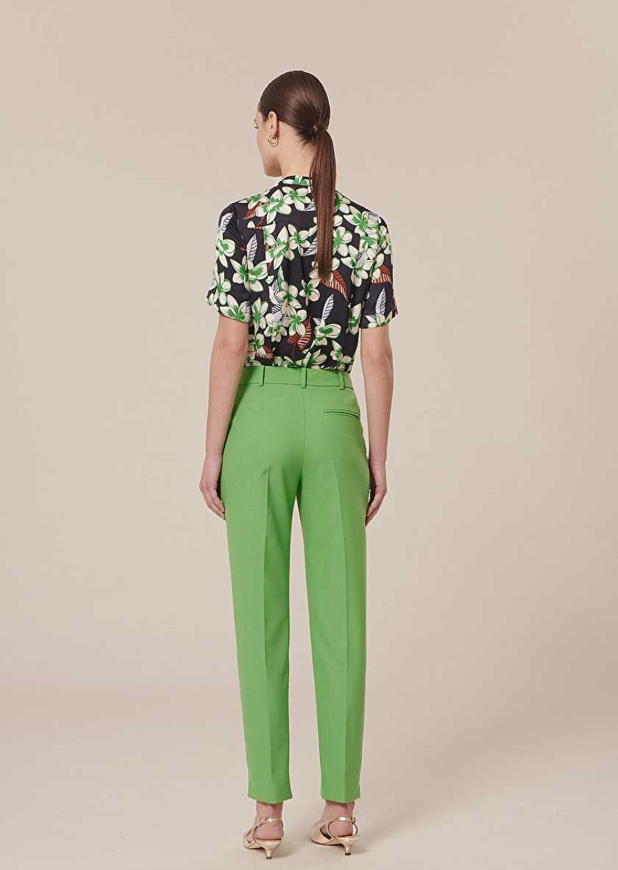 TARA JARMON Pascal Green Cold Wool Pants Jeans & Pants