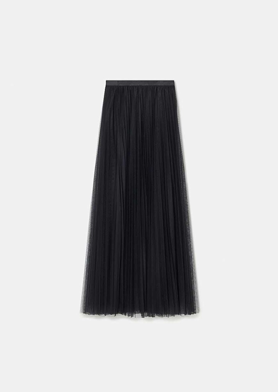 TARA JARMON Juliette Black Pleated Tulle Skirt Skirts & Shorts