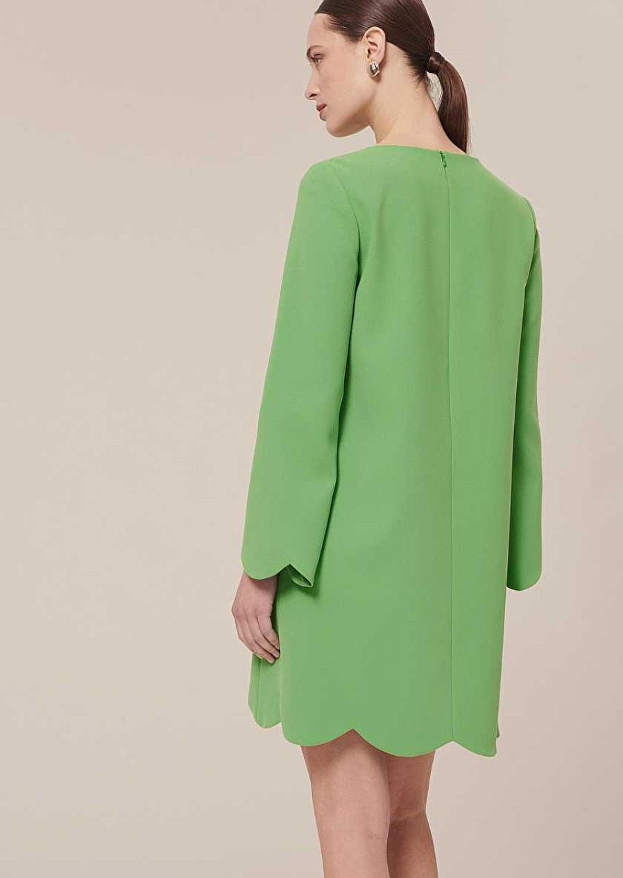 TARA JARMON Ruoda Green Crepe Dress Dresses