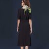 TARA JARMON Rillytis Midnight Blue Crepe Dress Dresses