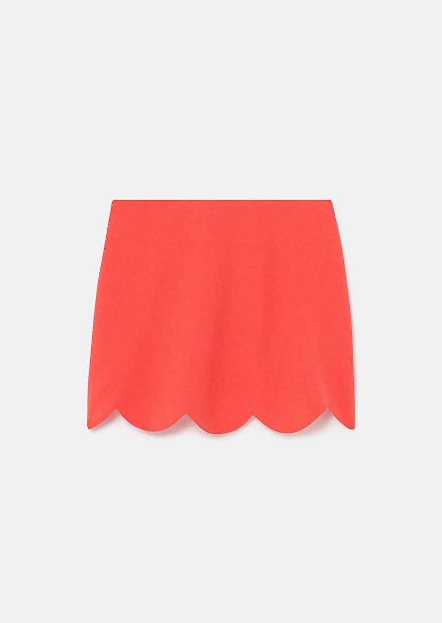 TARA JARMON Joliette Coral Crepe Skirt Skirts & Shorts