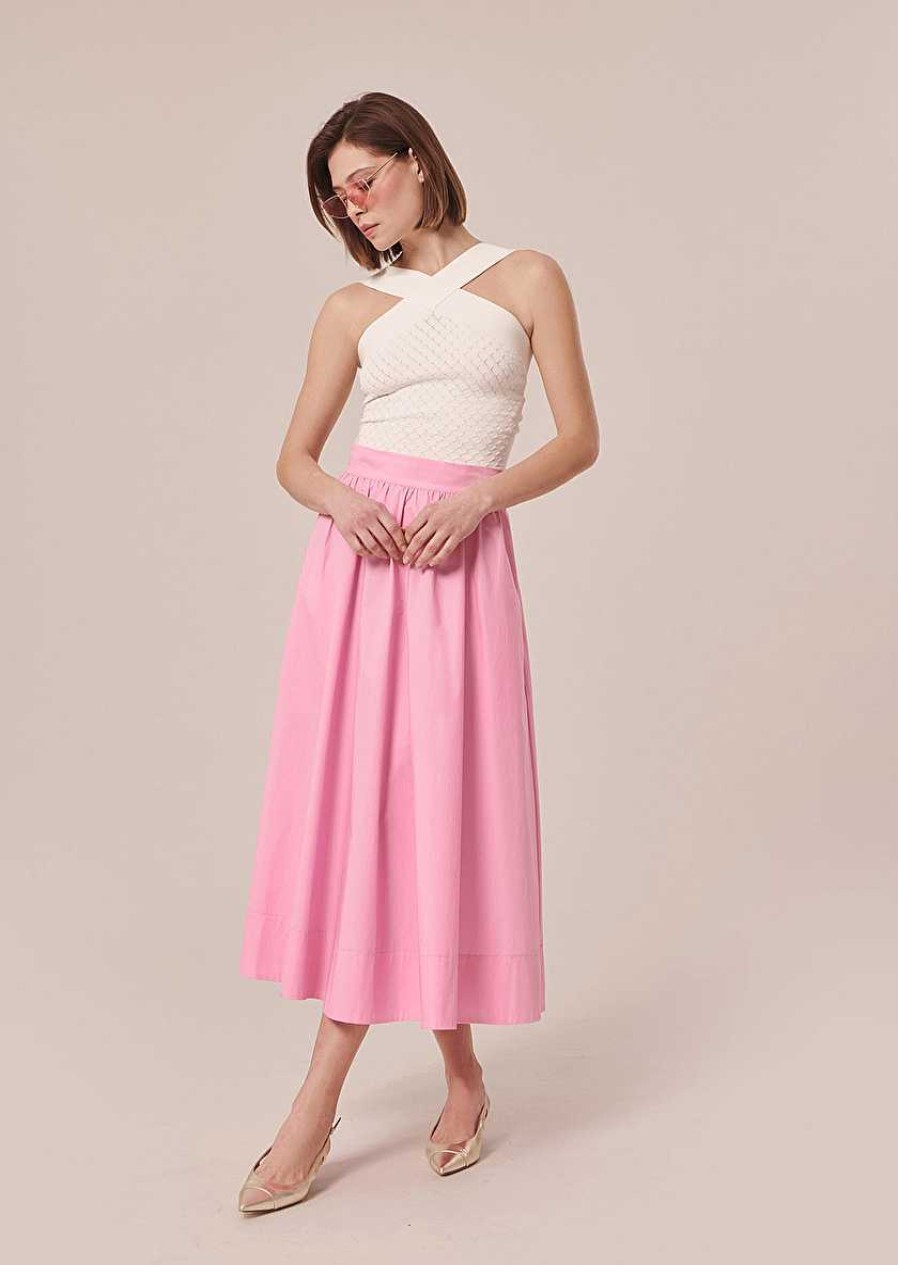 TARA JARMON Jelato Pink Poplin Skirt Skirts & Shorts