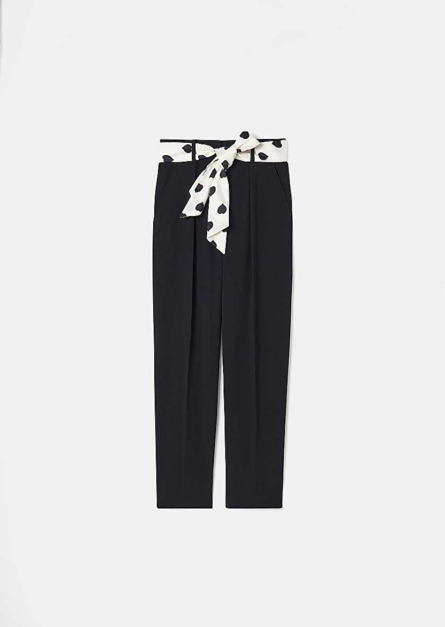 TARA JARMON Paga Black Crepe Pants Jeans & Pants