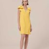 TARA JARMON Remarquable Yellow Crepe Dress Dresses