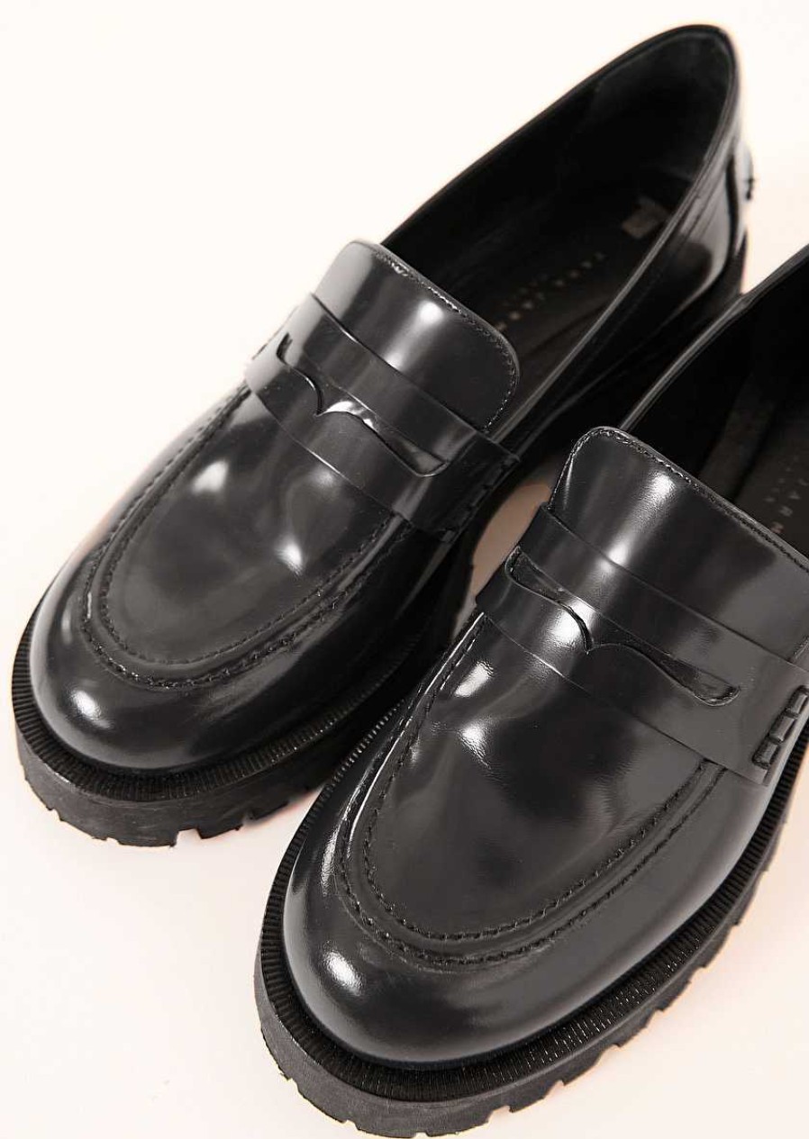 TARA JARMON Kate Navy Blue Loafers In Leather Accessories