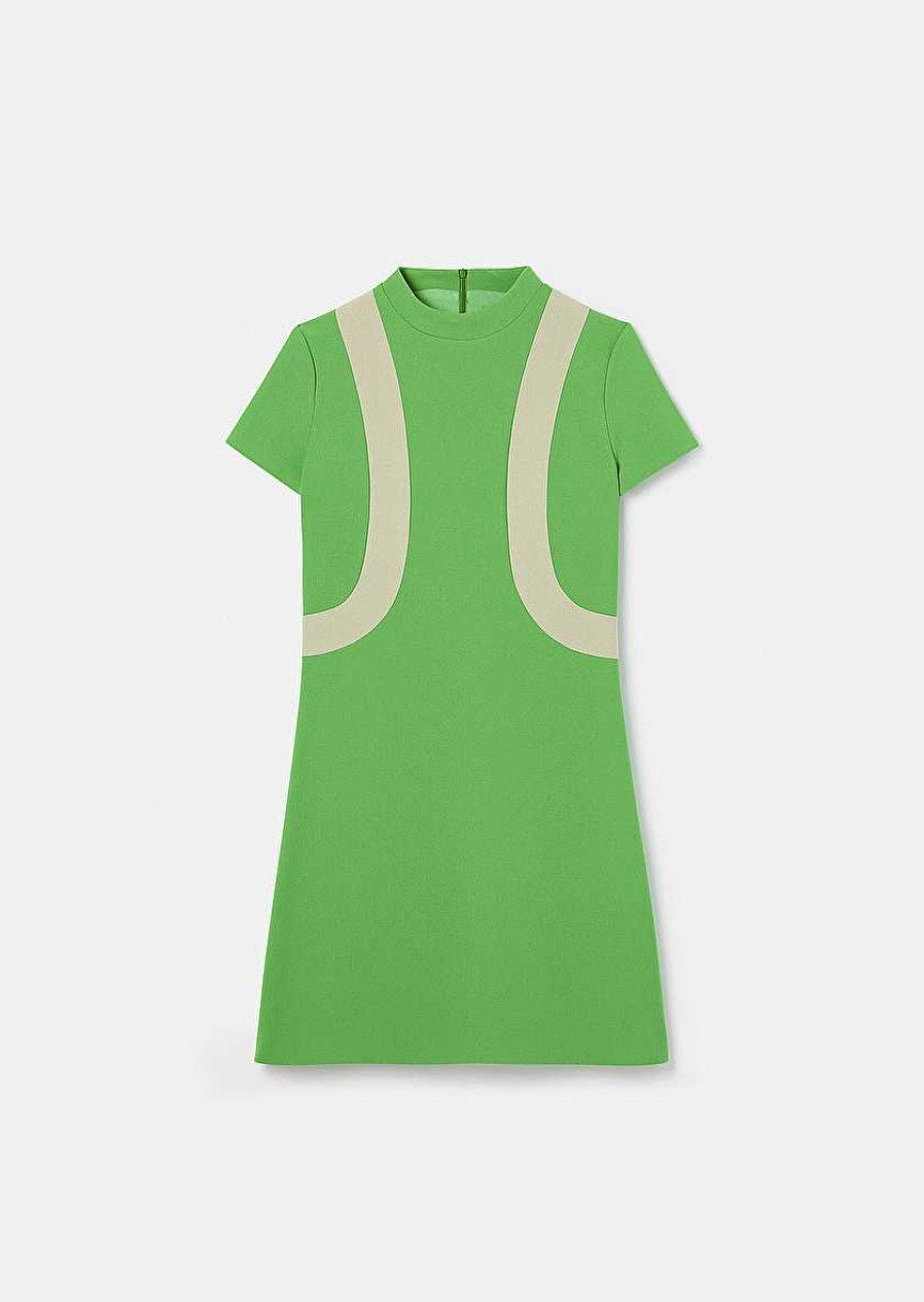 TARA JARMON Raquel Green Double Canvas Dress Dresses