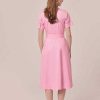 TARA JARMON Retronie Pink Poplin Dress Dresses