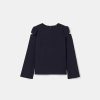 TARA JARMON Tournesol Midnight Blue Crepe Top Tops